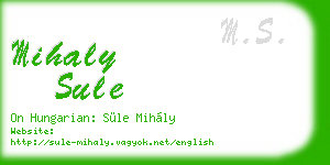 mihaly sule business card