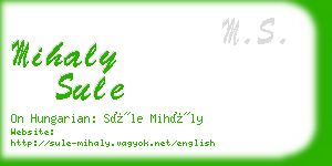 mihaly sule business card